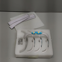 Vintage-Style Floral Cabinet Handles - Set of 4 (White with Blue & Yellow Flowers)