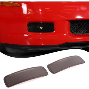 Lcojicep Front Fog Light Cover Guard Compatible with Chevrolet Corvette C6 2005-2013, ABS Front Fog Lamp Light Lamp Grill Protector Cover Guard Exterior Accessories