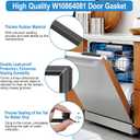 UPGRADED W10864081 Dishwasher Door Seal Replacement Compatible with Whirlpool Kitchenaid Dishwasher Parts, W10179427 Dishwasher Cabinet Seal Gasket Fits Model (MDB KDTE WDTA 7GU 665)