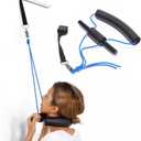 Cervical Neck Traction Device Over Door Home Use for Neck Pain Relief, Portable Neck Stretcher Strap for Spinal Decompression or Physical Therapy, Restore Natural Curve of Neck