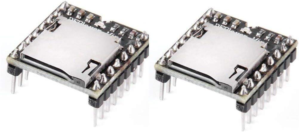 HiLetgo 2pcs mp3 Player Mini MP3 Player Audio Voice Module TF Card U Disk Board for DFPlayer Audio Voice Music Module