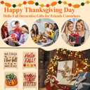 4Pcs Hello Fall Decorations for Home Thanksgiving Decor Desk Sign Gifts for Coworkers Friends I Love Fall Most Of All Thankful Blessed Plaque for Farmhouse Garden Yard Autumn Decor White Elephant Gift