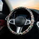 Army Camo Steering Wheel Cover Auto Steering Wheel Protector, Anti-Slip, Breathable, Absorbing Sweat, Universal Camo Car Accessories 14.5-15 inch,Fit for Most Car, Trucks, SUV