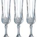 Champagne Flutes Champagne Glasses set,White Wine Glass Set, Medium 5.4 oz Champagne Flutes, Set of 3