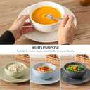 HASENSE Ceramic Cereal Bowls Set of 4, 26 OZ Soup Bowls, Embossed Stoneware Porcelain Bowls for Cereal, Soup, Oatmeal, Salad, Noodles & Rice, Microwave & Dishwasher Safe, Multi-Color