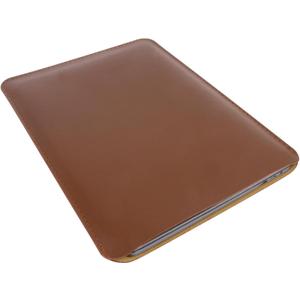 13/14/15-inch Faux Leather Laptop Sleeve | Compatible with MacBook Air/Pro, Dell XPS, Surface Pro & More | Ultra-Thin Design + Universal Fit (Dark Brown, 15 Inch Laptop)