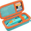 co2CREA Hard Case for NEW 3Doodler Start+ Essentials 3D Pen Set - Storage Organizer with Custom Slots for Art Activity Set, Printing Filament Refill and USB Charger, Mint Green Case + Orange Zipper (Large)