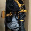 Paint Sprayer, 700W HVLP Spray Gun with Cleaning & Blowing Joints, 4 Nozzles and 3 Patterns, Easy to Clean, for Furniture, Cabinets, Fence, Walls, Door, Garden Chairs etc. VF803 (Yellow)