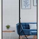 Yotache Narrow Magnetic Screen Door Fits Door Size 28 x 78, Screen Size 30" x 79" Reinforced Fiberglass Mesh for Back Door Black