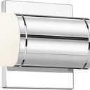 Bathroom Light Fixtures, 2-Light Vanity Lights for Mirror with Milk Glass Shade, Chrome Up and Down Wall Sconces for Bathroom Bedroom Hallway, VL834-CH-ML