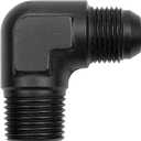 8AN Male Flare to 1/2" NPT Pipe Male 90 Degree Elbow Fitting Adapter Union Aluminum Black (90 Degree 8AN to 1/2 NPT)