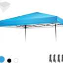 10×10 Canopy Replacement Top, Pop Up Canopy Replacement Tent Cover for Straight Leg Frame, Waterproof Canopy Top Cover for Garden Patio Camping (Top Only)(SkyBlue)