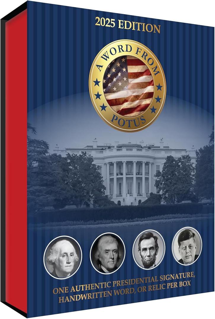 2025 A Word from The President POTUS Trading Card Box 1 Autograph or 1 Relic Per Box (Bush, Clinton, Donald Trump, Joe Biden, Obama)