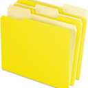 Pendaflex Two-Tone Color File Folders, Letter Size, Yellow, 1/3 Cut, 100 per box (152 1/3 YEL)