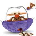 Interactive Dog Puzzle Toy for Smart, Dog Enrichment Toys to Keep Them Busy, Cognitive Dogs Toy to Stimulate Their Brain, Dog's Treat Dispensing Toys with Slow Feeder, Durable and Easy to Clean (Purple)