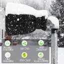 Ponpon Outdoor Faucet Cover for Winter, 6.3" W x 9" H Garden Faucet Socks for Freeze Protection, Reusable Waterproof Thickened Outside Yard Insulated Spigot Cover (4)