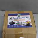 Halatool 4 Pack Seed Starter Tray with 50 PCS Peat Pellets, 48 Cells Black Seeding Starter Trays for Organic Seed Starter Soil Pods for Planting Vegetables Plants Flowers - Starting Seeds Kit