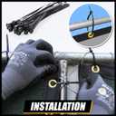 Royal Shade 6' x 12' Black Fence Privacy Screen Windscreen Cover Netting Mesh Fabric Cloth - Cable Zip Ties Included 