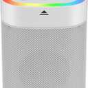 3-in-1 Bluetooth Speaker, 70 Soothing Sounds Sleep Machine, Type-C USB Rechargeable RGB Table Lamp,30-Hour Playtime, Wireless Sound Machine for Home/Party/Outdoor/Beach/Baby/Adults. (White)