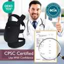 Momcozy Baby Carrier - Ergonomic, Cozy and Lightweight Carrier for 7-45lbs, Effortless to Put On, Ideal for Hands-Free Parenting, Enhanced Lumbar Support, Purehug for Infant to Toddler, Black