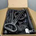 VOOI Stroller Wagon, 2 Seater Kids Wagon, Collapsible with 5-Point Harnesses, Zipper Door, Sun Canopy (Black)