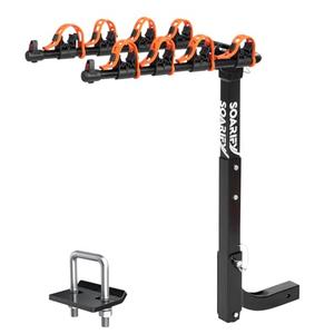 Soarify Bike Rack for Car, SUV, RV, Mount Hitch Bike Back 4, Up to 143 lbs Load Bicycle Rack Carrier Rubber Straps, Tilt Release with 2" Hitch for Cars (4BIKES)