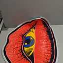 Interesting Red Lip Devil Eye Shape Plush Rugs Lovely Bedroom Comfortable Home Decoration Door Mat Cartoon Bathroom Absorbent Bath Mat Indoor Carpet Kitchen Non-Slip Mats, 31.5x19.5