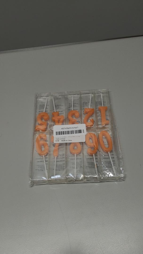 10 Pieces Birthday Numeral Candles, Cake Numeral Candle for Cake Decoration, Number 0-9 Cake Topper Candles Number 0 1 2 3 4 5 6 7 8 9 for Birthday Wedding Anniversary Party Celebration,Orange