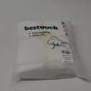 BESTOUCH Duvet Cover Set 100% Washed Cotton Linen Feel Super Soft Comfortable Chic Lightweight 3 PCs Home Bedding Set Solid Bright White King (King (104" x 90"))