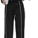 BTFBM Women's Two Piece Tracksuit Spring 2026 Long Sleeve Zip Up Sweatshirt Long Pants Outfits Jogger Sweatsuit Sets (Medium, Black)