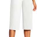 ISEEGZ 18'' Capri Pants for Women Pull On Women's Capris Stretch Summer Work Business Casual with Pockets Relaxed Fit XL