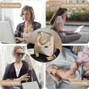 Corduroy Shoulder Tote Bag for Women Large Capacity Multi-Pocket Shoulder Bag Everyday Bag for Women Work Travel College Beige Everything Tote Bag