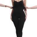 SHAPERX Hourglass Leggings Anti Cellulite Compression Full Body Shapewear Breathable No Roll Down (Black, L/XL)