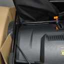 VEVOR Push Lawn Sweeper, 21inch Leaf & Grass Collector, Heavy Duty Thickened Steel Durable to Use with Large Capacity 3.5 cu. ft. Mesh Collection Hopper Bag, 2 Spinning Brushes