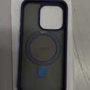 TORRAS Ultra-Magnetic Ostand for iPhone 15 Pro Case, [Compatible with MagSafe] [Flexible Stable Stand] Military-Grade Protection Translucent Slim Anti-Scratch Ring Kickstand, Navy Blue 6.1"