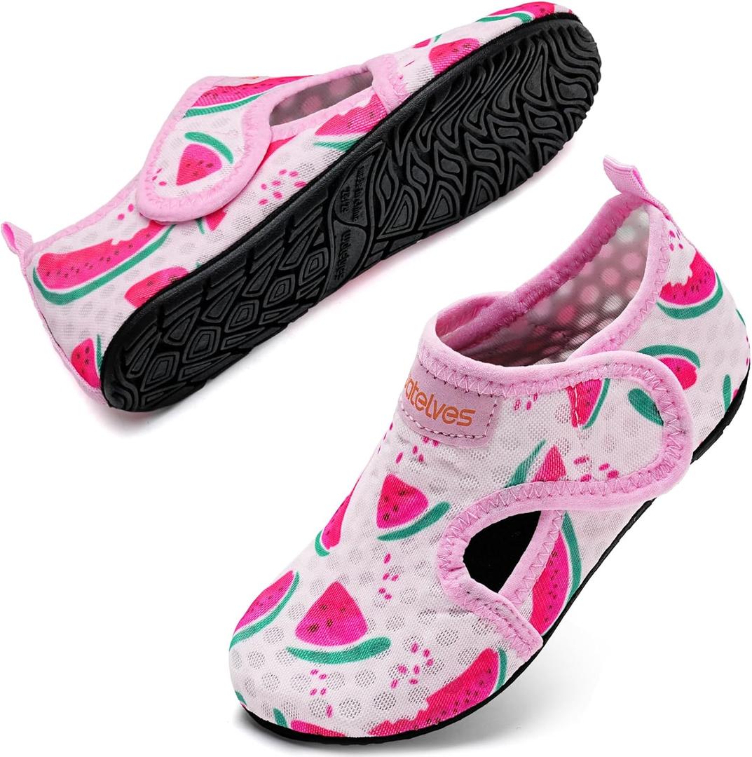WateLves Kids Water Shoes Toddler Girls Boys Barefoot Non-Slip Quick Dry Aqua Socks for Beach Swim Walking