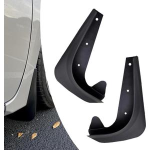 2 PCS Car Mud Flaps, Rear Tire Anti-splash Tight Fit Fender Mudguard Kit, Waterproof All-weather Chassis Protective Trim, Universal Easy Modification Accessory for Cars SUVs Trucks (Black)