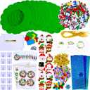 Winlyn 
12 Sets Christmas Craft Kits Winter Crafts DIY Holiday Wreath Ornaments Decorations Art Sets Snowmen Snowflake Festive Foam Stickers Arts and Crafts for Kids Classroom Activities Party Favors