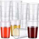 Meanplan 48 Pack Restaurant Grade 8 oz Plastic Cup Break Resistant Drinking Glasses Reusable Clear Cup Stackable Shatterproof Drink Tumblers for Cafe Party Catering Supplies (Frosted)