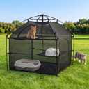 Catio Outdoor Cat Enclosure Pop up Cat Tower Tent Cat Playpen w/Breathable Mesh Portable Catio Kitten Pet Animal Play Pen Indoor Enclosed Kitty Patio Balcony Camping(Square)