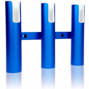 Aluminium Fishing Rod Holders for Boat, Wall-Mounted Fishing Pole Roof Rod Rack,Surf Fishing Rod Holder for Truck, Boats & Yacht (3 Tubes Blue)