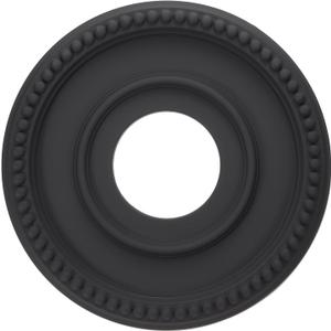 PATIKIL Ceiling Medallion, 12" OD x 4" ID PU Decorative Ceiling Light Medallion Chandelier Medallion Traditional Ceiling Light Cover Plate for Ceiling Light Fixtures Fans, Black
