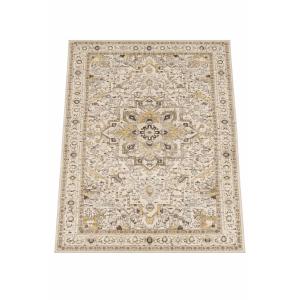 RUGSI Area Rug 4 × 6 Ft, Traditional Medallion Pattern In Soft Neutral Tones, Durable And Easy-Care, Low Profile For High-Traffic Areas