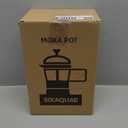 Moka Stovetop Espresso Maker,Crystal Glass-top & Aluminum Espresso Moka Pot,Classic Italian coffee maker,360ml(8cup) (White)