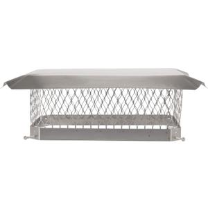 Shelter 13" x 18" Single Flue Bolt-On Chimney Cap, Fully Assembled, Stainless Steel