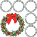 Aodaer 6 Pack 24 Inch Christmas Wire Wreath Frame Round Metal Wreath Ring