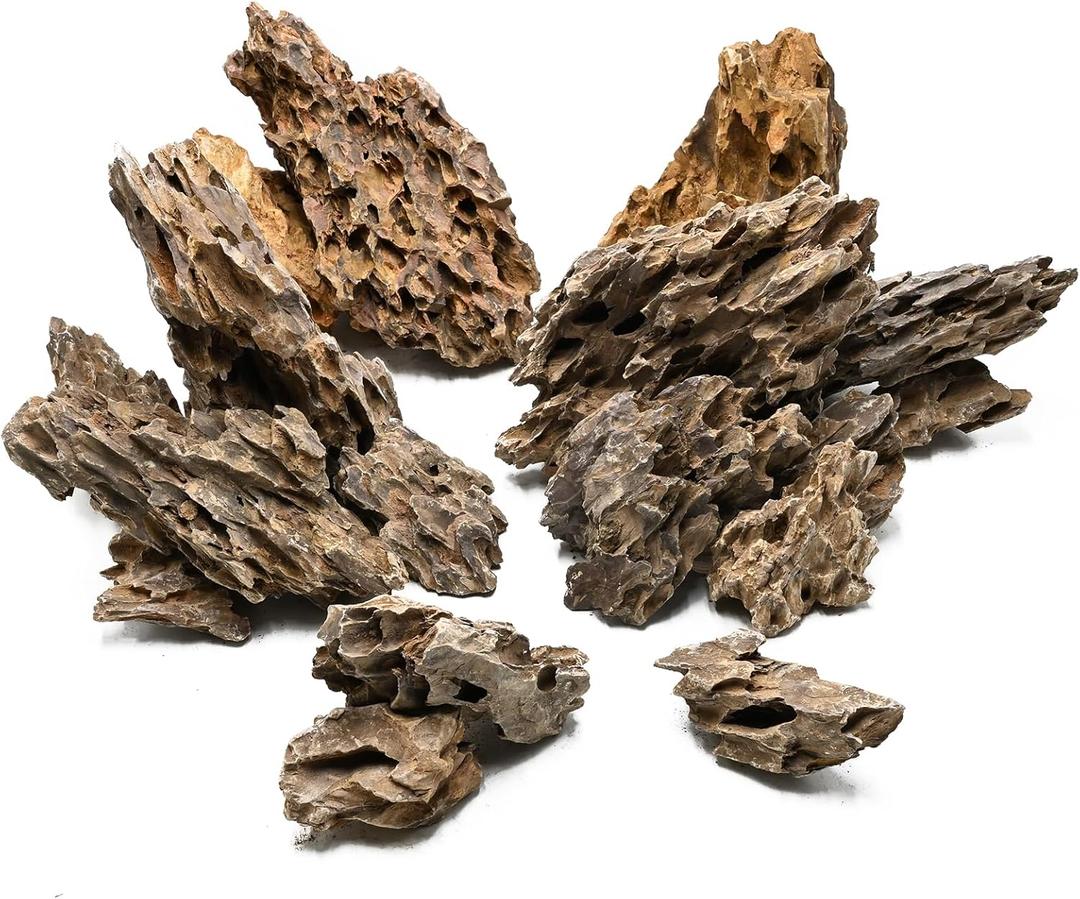 ChaoLeHo Dragon Rocks Aquarium Rock aquascaping Natural Stone Rocks Fish Tank Decor Rocks for Aquariums Landscaping Model Tank Decoration Aquarium Miniature 20lb (28 inch)