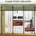 Goovilla Room Divider for Room Separation, Tension Curtain Rods No Drilling, 4-10ft(H) 28-171inch(W) Adjustable Temporary Privacy Wall Divider, Heavy Duty Freestanding Space Partition Separator, Black