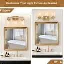 IZORRO Modern Bathroom Light Fixtures, 3 Light Brushed Gold Vanity Lights, Bathroom Lighting Fixtures Over Mirror with Clear Glass for Living Room Cabinet Bedroom