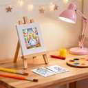 Zynlio 12 Packs Princess Pre Drawn Canvas for Painting, Pre Printed Cute Bulk Painting Canvas with Pictures to Paint Gift